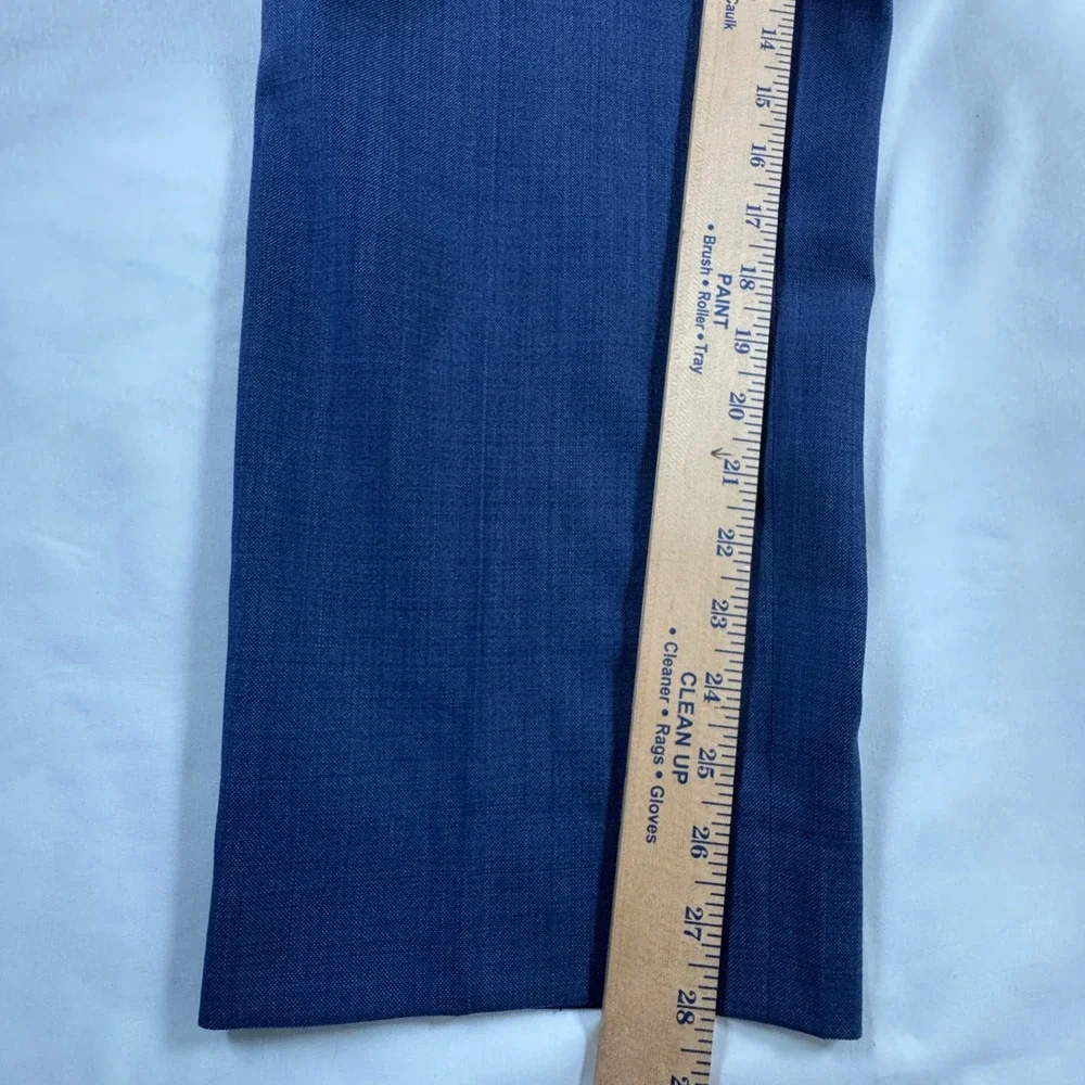 Jos A Bank Traveler Travel Tech Suit 46R Blue Slim Fit Wool Blend Pants 38x28